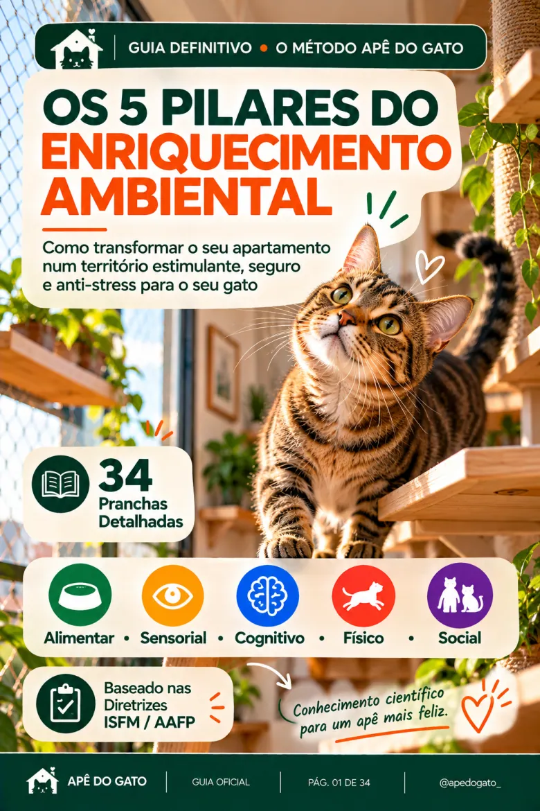 Capa real do guia Os 5 Pilares do Enriquecimento Ambiental